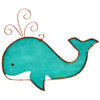 Whale Stained Glass Suncatcher