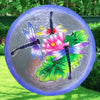 Dragonflies Glass Bird Bath w/Stake
