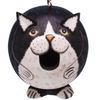 Tuxedo Cat Gord-O Wooden Birdhouse