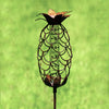 Flamed Pineapple Staked Rain Gauge