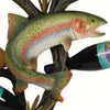 Trout Wineglasses/Bottles Holder Shelf