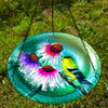 Goldfinch Glass Hanging Bird Bath