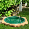 Mini Hanging Cedar Bird Bath Green