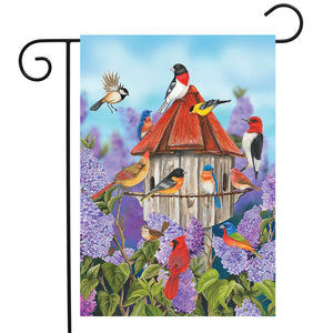 Birds & Lilacs Garden Flag