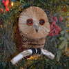 Spotted Owl Bristle Brush Ornament