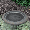 Fiber Clay Birdbath Bowl Gray Matte