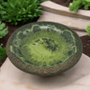 Fiber Clay Birdbath Bowl Light Green