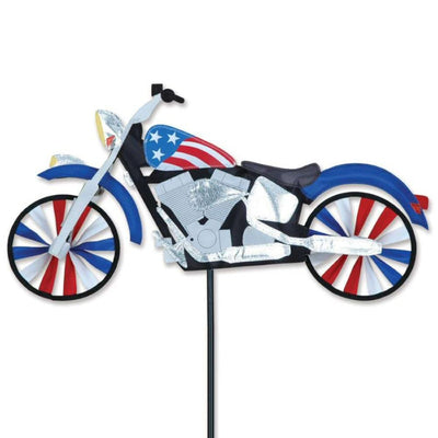 Patriotic Motorcycle Wind Spinner 22 inch