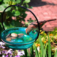 Cuban Glass Bird Feeder/Birdbath