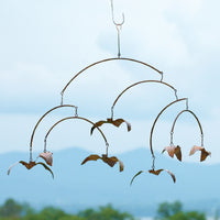 Hanging Bats Flamed Garden Mobile