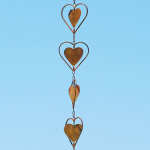 Hearts Flamed Hanging Ornament 48 inch