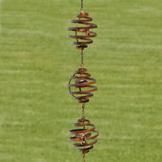 Bee Spirals Flamed Rain Chain 92 inch