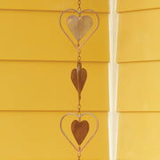 Hearts Flamed Rain Chain 96 inch