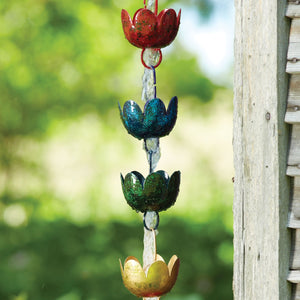 Lily Cups Multicolor Rain Chain 96 inch