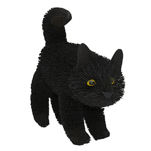 Buri Bristle Cat Black Standing 12 inch