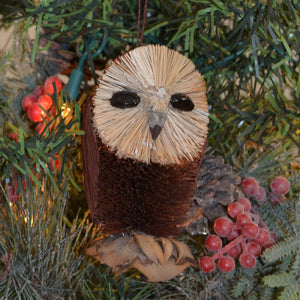 Owl Bristle Brush Ornament