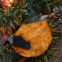 Oriole Bristle Brush Bird Ornament