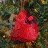 Cardinal Bristle Brush Ornament
