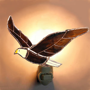 Bald Eagle Stained Glass Night Light