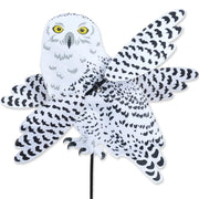 Snowy Owl Whirligig Wind Spinner 22 inch