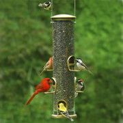 Quick Clean Big Tube Bird Feeder - Antique Brass