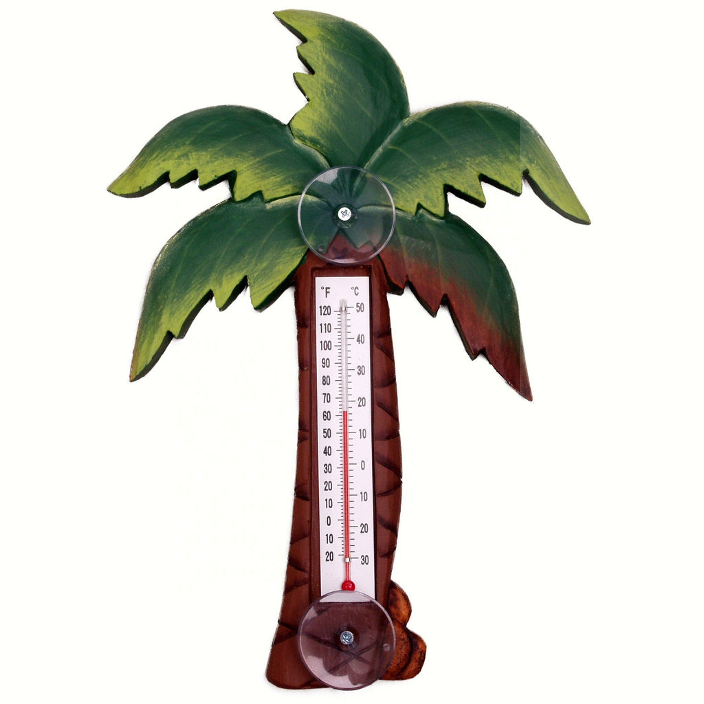 Palm Tree Window Thermometer Small