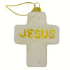 Jesus Cross Glass Christmas Ornament