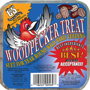 Woodpecker Treat Suet Cake 11 oz - 3 pack - Momma's Home Store