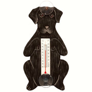 Black Lab Window Thermometer Small