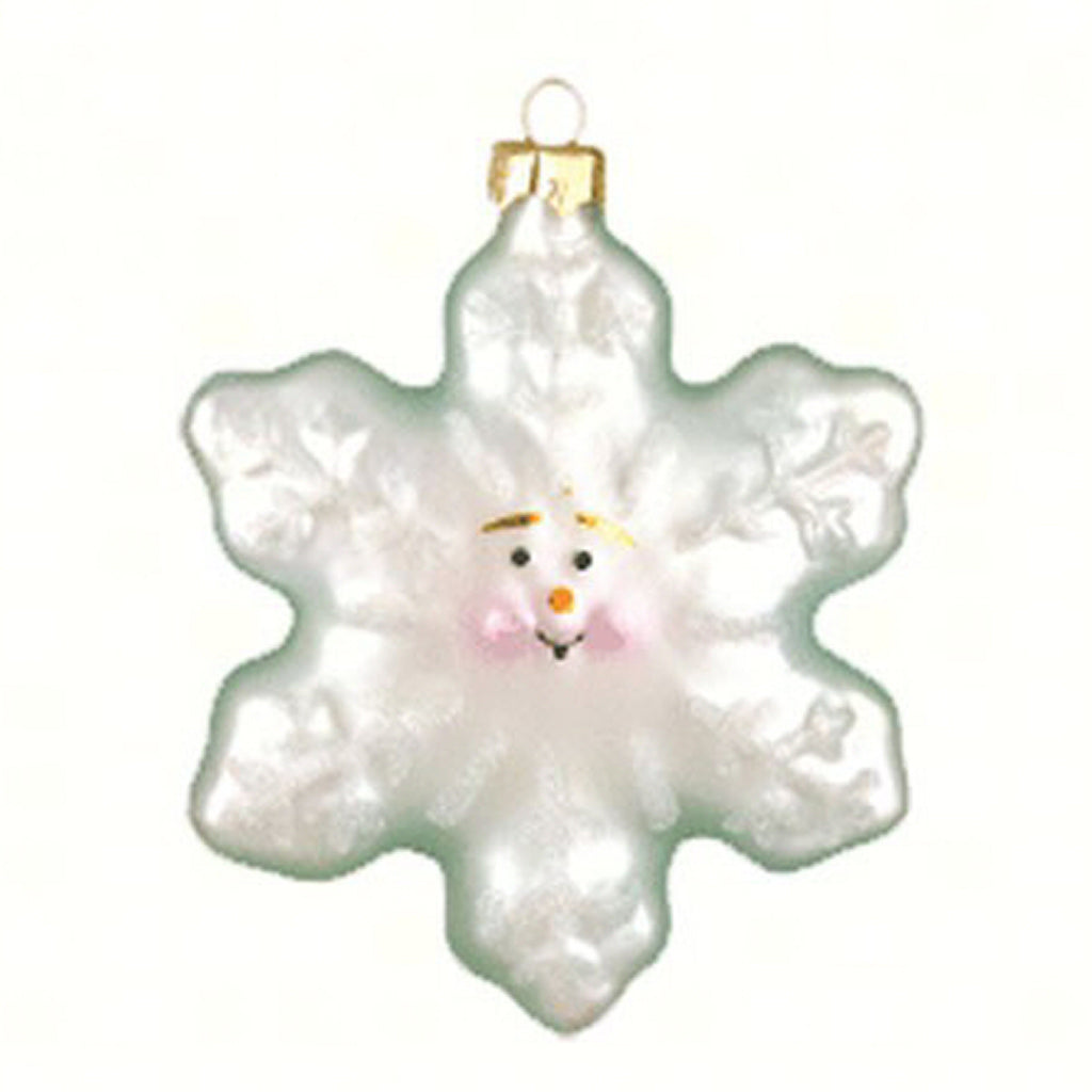 Snowflake Glass Christmas Ornament