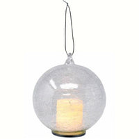 Christmas Globe w/LED Candle - Contemporary