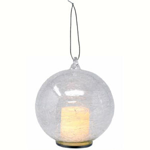 Christmas Globe w/LED Candle - Contemporary