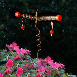 Flower Pot Double Copper Hummingbird Feeder