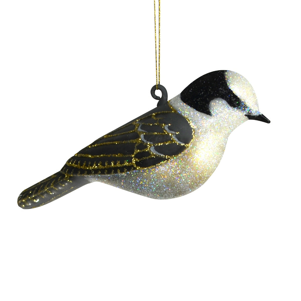 Gray Jay Glass Bird Ornament