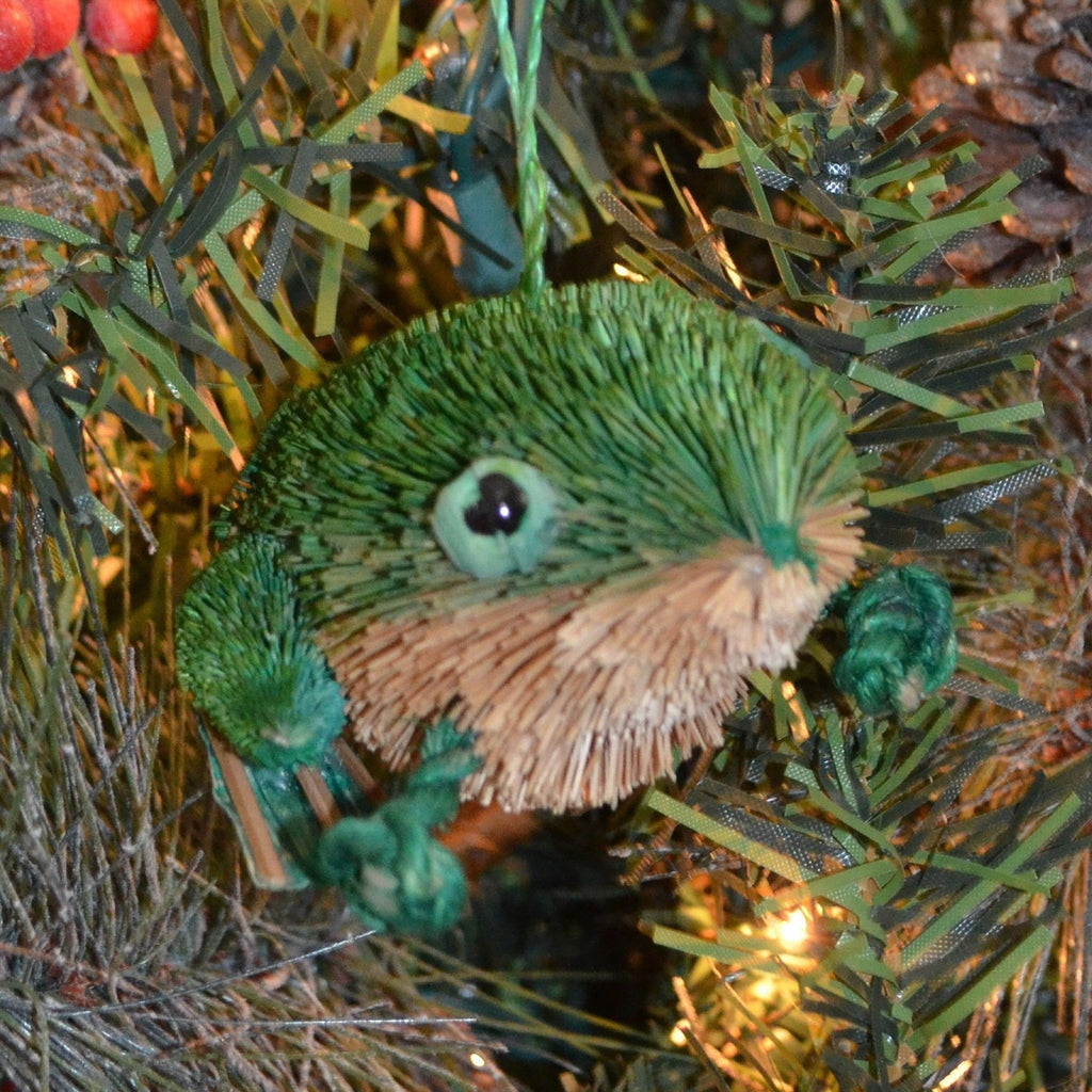 Frog Bristle Brush Ornament