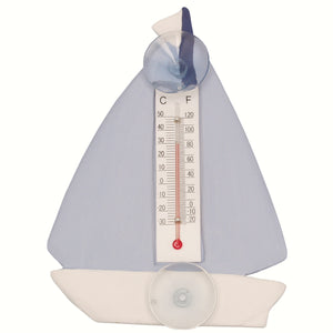 Blue Sailboat Window Thermometer Small