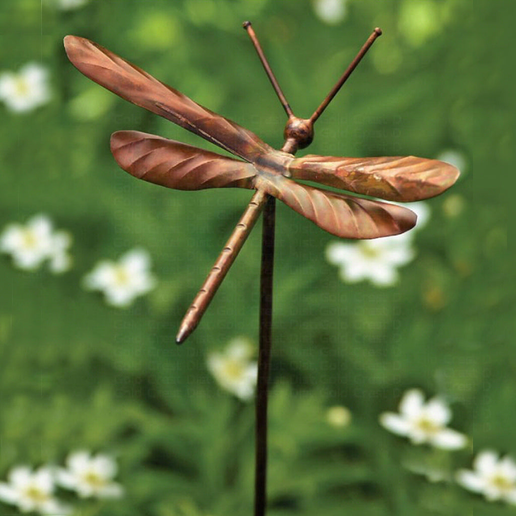Dragonfly Flamed Ornament Garden Stake
