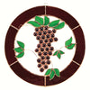 Grapes & Vines Stained Glass Window Panel