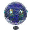 Translucent Peacock Mosaic Gazing Globe 10 inch