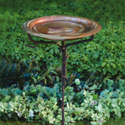 Copper Birdbath w/Iron Twig Stand - Momma's Home Store