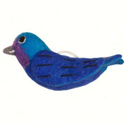 Indigo Bunting Wool Ornament