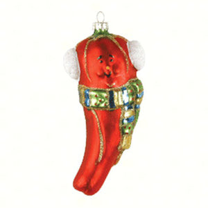 Hot Chili Pepper Glass Ornament