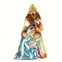 Holy Family Glass Christmas Ornament