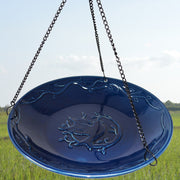 Bluebird Ceramic Hanging Bird Bath