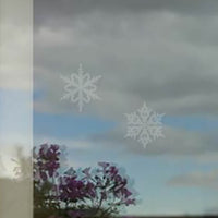 Snowflake WindowAlert Decal 4 pack