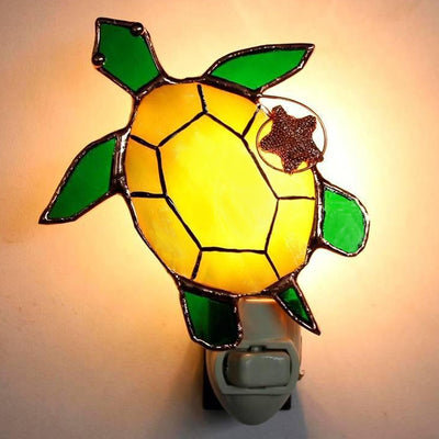 Sea Turtle Stained Glass Night Light