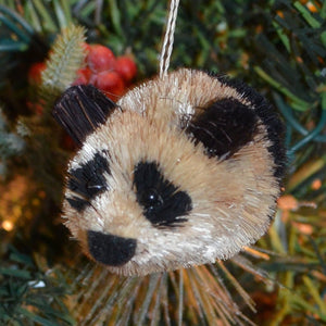 Panda Bauble Bristle Brush Ornament