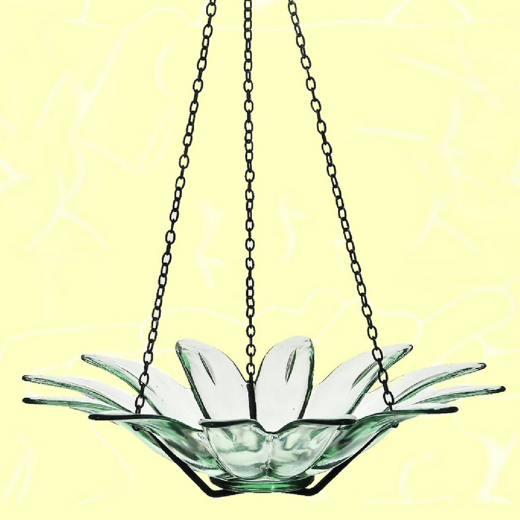 Mosaic Birds Daisy Glass Birdbath