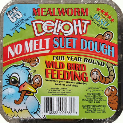 Mealworm Delight No Melt Suet Dough - 3 pk
