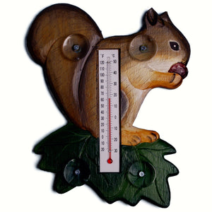 Squirrel Window Thermometer Small